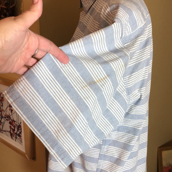 Vintage WALT DISNEY sz Medium Buttonfront Stripe Embroidered Mickey Mouse Cotton - Picture 13 of 16